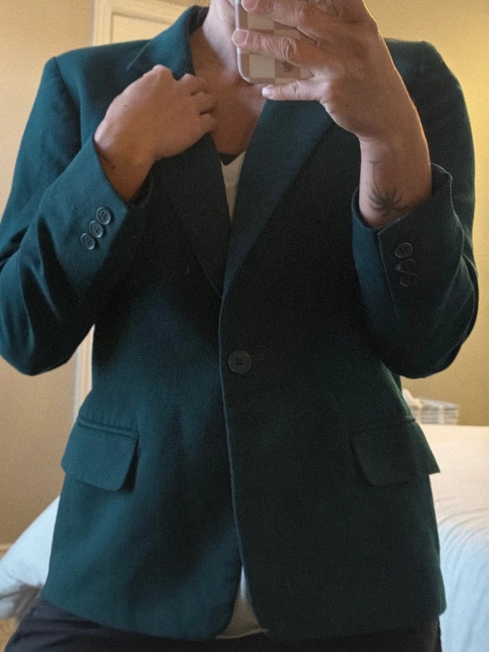 Pendleton Deep Teal Single-Button Blazer